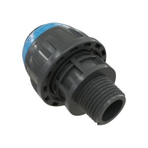 Csőről menetre váltó, műanyag, 20 mm - G2", kék