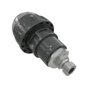 Zárókupak kézi légtelenítő szeleppel 32 mm - G1/4", szürke