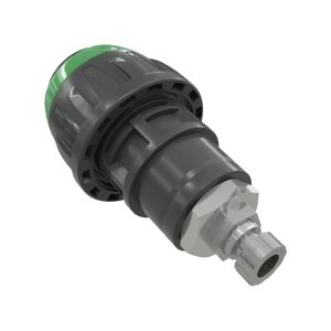 Zárókupak kézi légtelenítő szeleppel 25 mm - G1/4", zöld