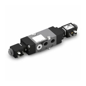 NAMUR mágnes szelep, 4/2, G1/4", bistabil, 12VDC, műanyag t.
